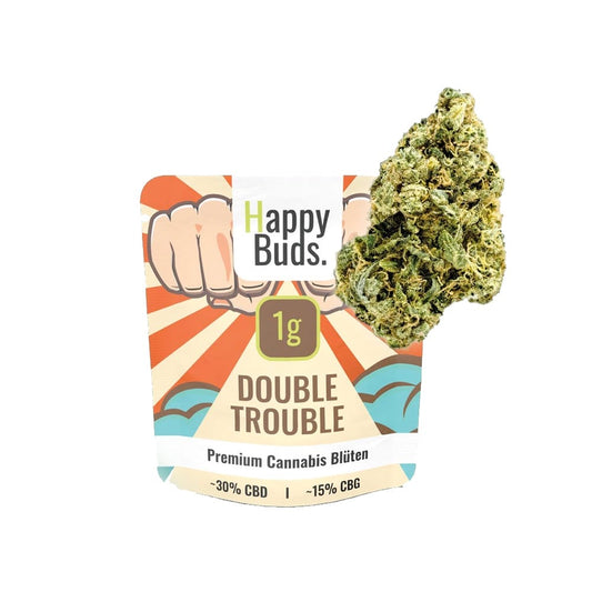 HappyBuds Double Trouble Blüten 30% 1g - Cannabiothek