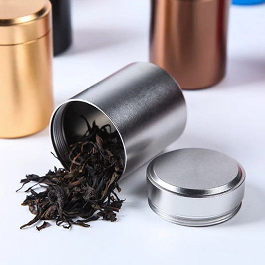 70ML Metal Airtight Smell Proof Container Aluminum Herb Stash Sealed Can Container Herb Tea Jar Storage Boxes - Cannabiothek