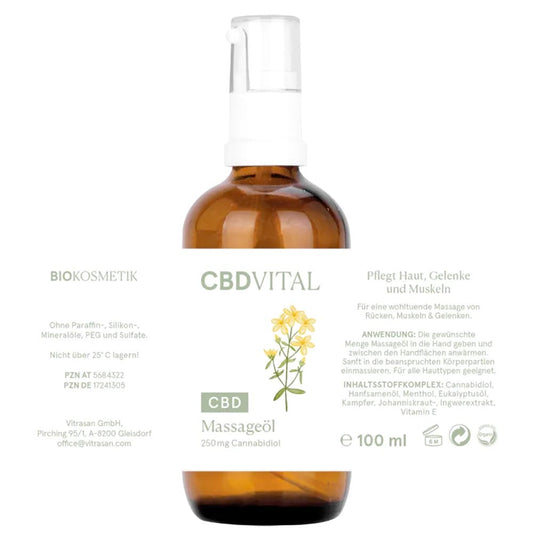 CBD Vital 100ml Massageöl 2,5 % CBD - Cannabiothek