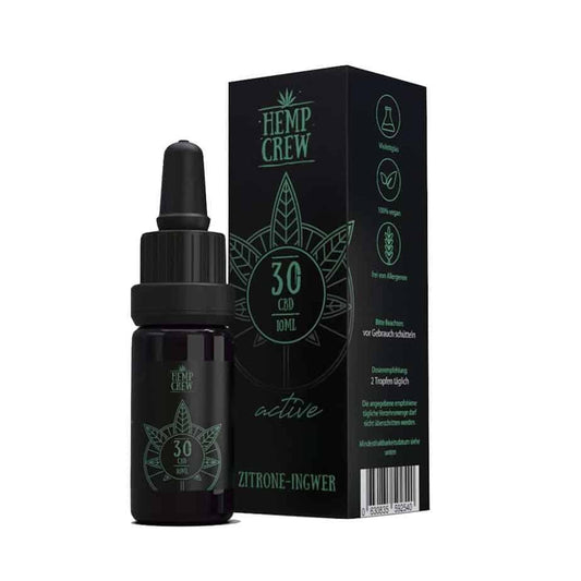 Hemp Crew ACTIVE Zitrone-Ingwer CBD Öl 30%
