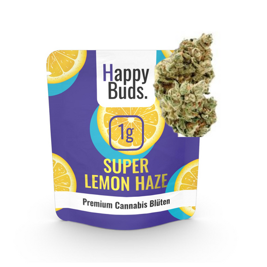 HappyBuds Super Lemon Haze Blüten 20% 1g