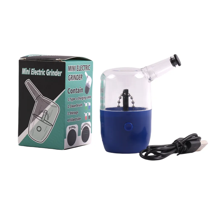 Cannabiothek GrindMaster Pro USB-Kräutermühle unterwegs blau