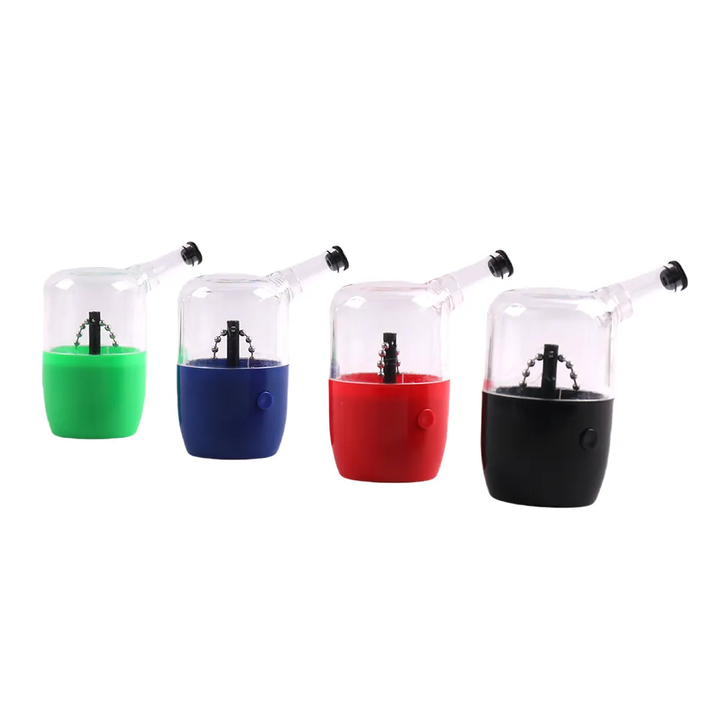 Cannabiothek GrindMaster Pro USB-Kräutermühle unterwegs grün blau rot schwarz