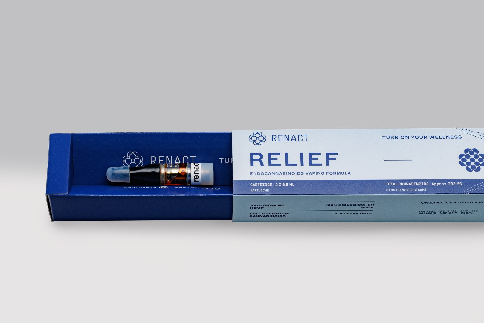 Renact Advanced Cannabinoid Vape Kartusche Relief - Cannabiothek