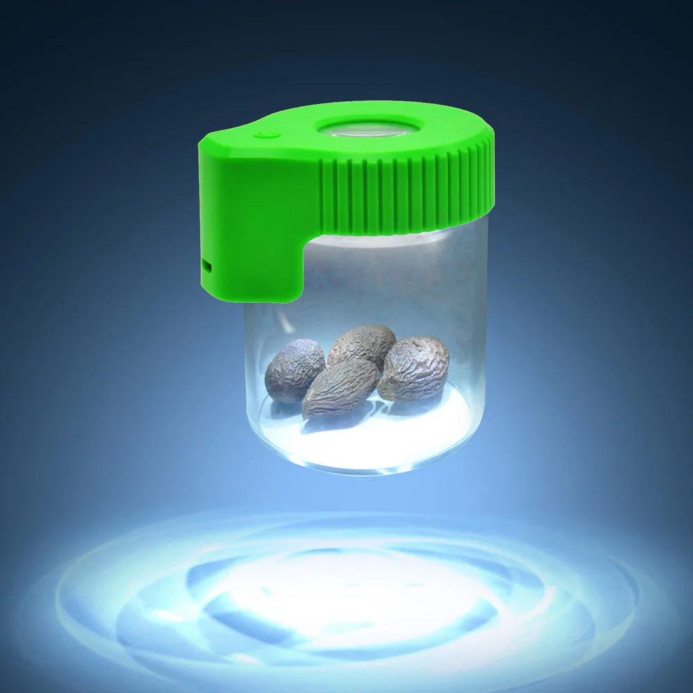 JUSES' SMOKESHOP – LED-Aufbewahrungsglas - Cannabiothek