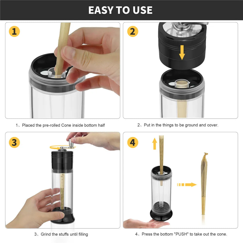 50mm 4-Layer Roller Manuelle Aluminium Grinder - Cannabiothek
