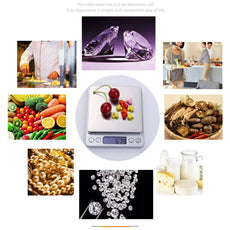 Digitale Präzisionsküchenwaage 3000g/0.1g mit LCD-Display und Tara-Funktion - Cannabiothek