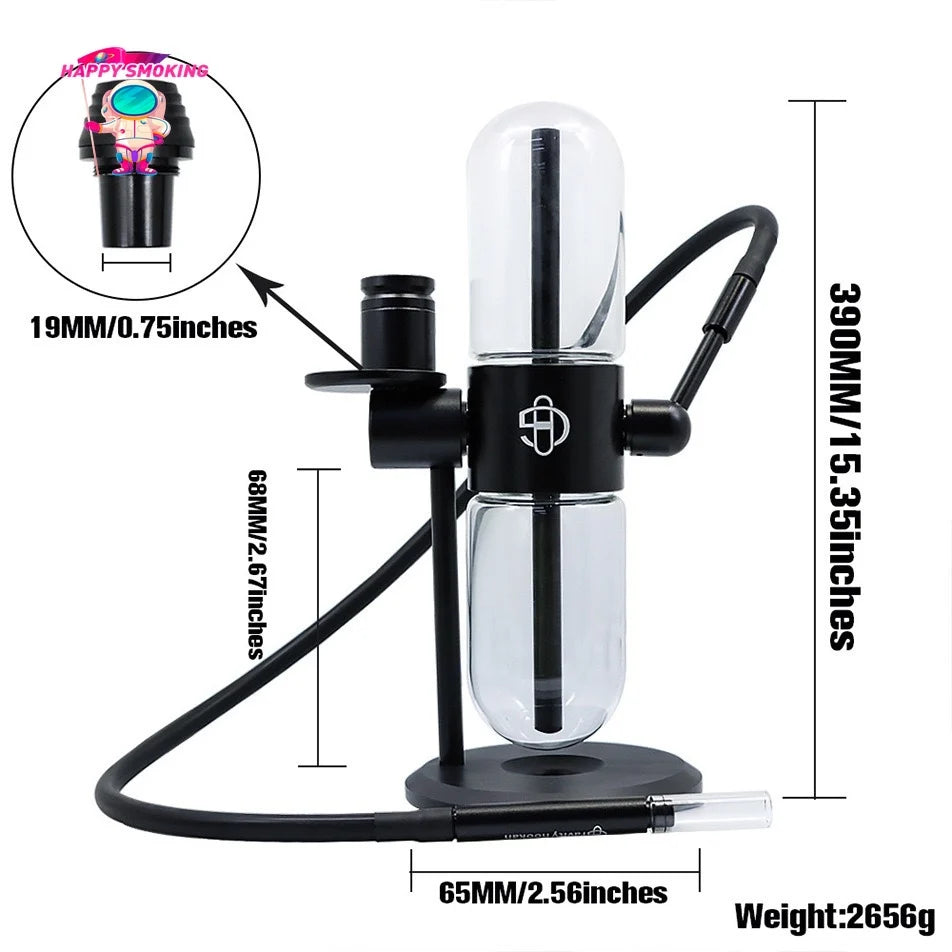Glas Gravity Hookah Set Schale & 360° Rotierender - Cannabiothek