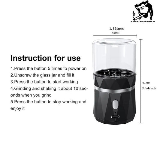 CrushX LTQ – Mini High-Speed Elektrischer Grinder - Cannabiothek