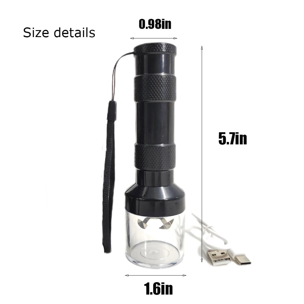 FlashGrind Pro Elektrische Grinder im Taschenlampen Design - Cannabiothek