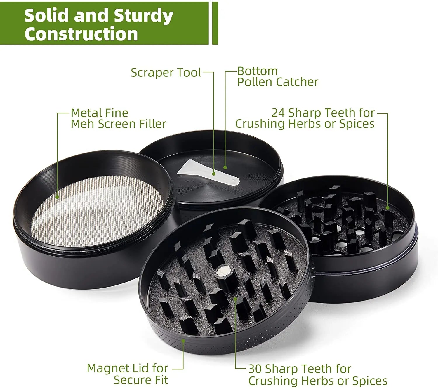 Premium 40mm Metall Grinder - Cannabiothek