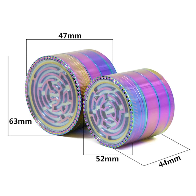 52mm/63mm  Regenbogen Metallgrinder - Cannabiothek