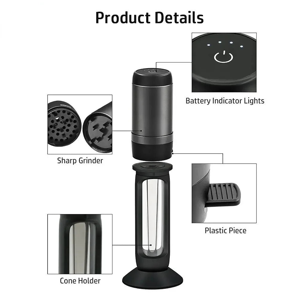 RollGrind Duo Elektrischer 2-in-1 Grinder & Füllmaschine - Cannabiothek