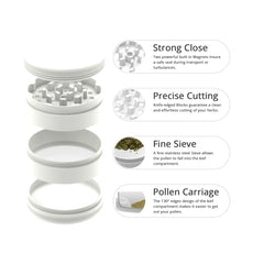 CeramiGrind  4-Layer Grinder mit Weißer Keramikbeschichtung - Cannabiothek