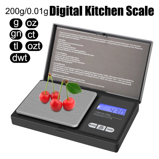 PrecisionScale 200G – Mini Digitalwaage mit 0.01G Genauigkeit - Cannabiothek