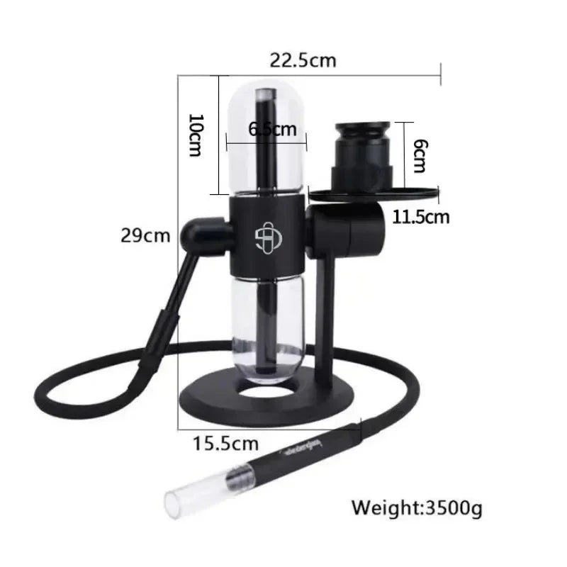 Handbag Hookah Set 360° Rotierende mit Glasrohren - Cannabiothek