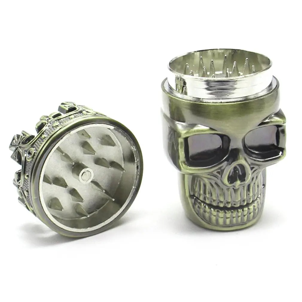 Robuster Stylischer Totenkopf-Grinder - Cannabiothek
