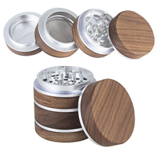 WoodAlloy 63 Hochwertige 4-Layer Holz-Aluminium Kräutermühle - Cannabiothek