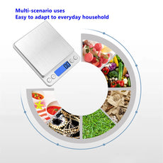 Digitale Präzisionsküchenwaage 3000g/0.1g mit LCD-Display und Tara-Funktion - Cannabiothek