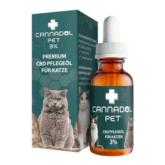 Cannadol Pet 3% Premium CBD Öl für Katzen 10 ml - Cannabiothek
