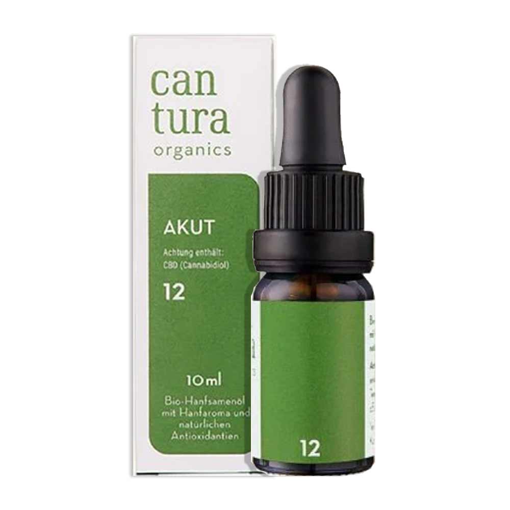 Cantura Organics AKUT 12  Bio-Hanf-Öl 12% CBD - 10ml - Cannabiothek