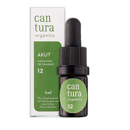 Cantura Organics AKUT 12  Bio-Hanf-Öl 12% CBD  5ml - Cannabiothek