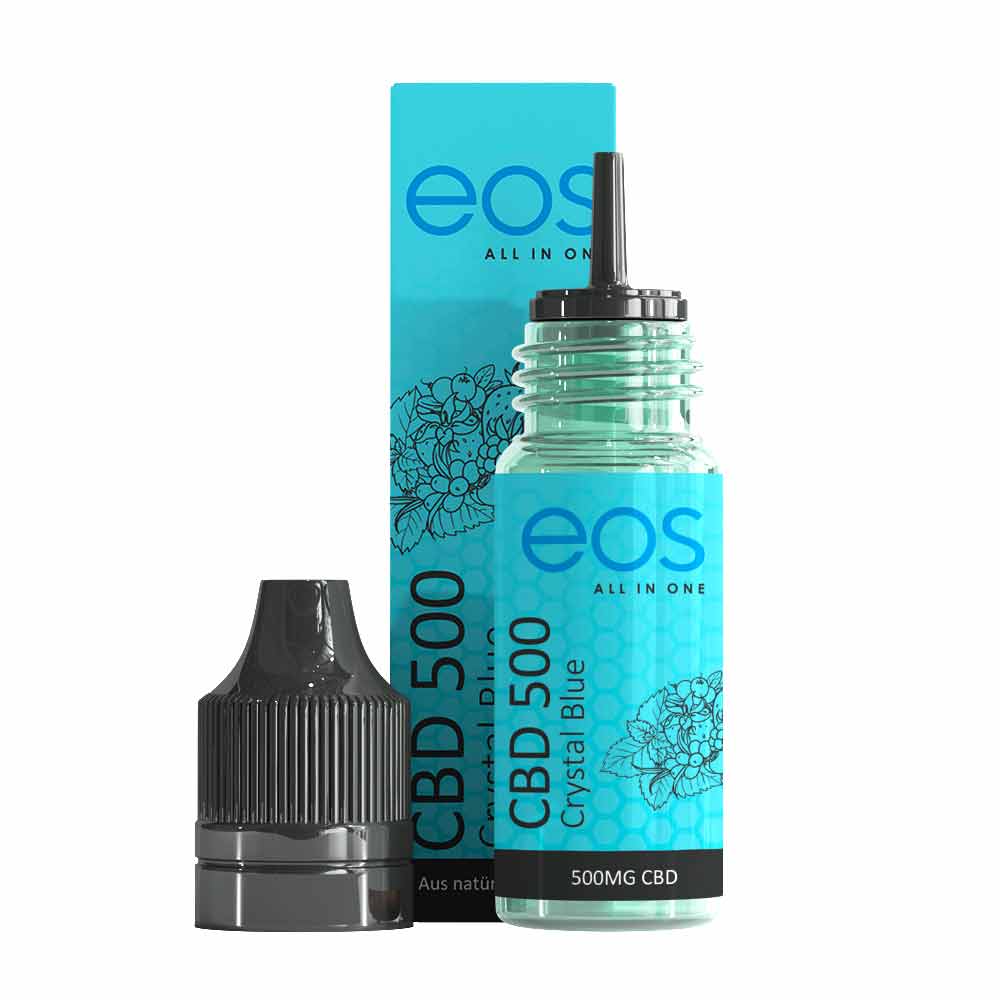 eos  CBD E-Liquid Crystal Blue 5% in 10ml - Cannabiothek