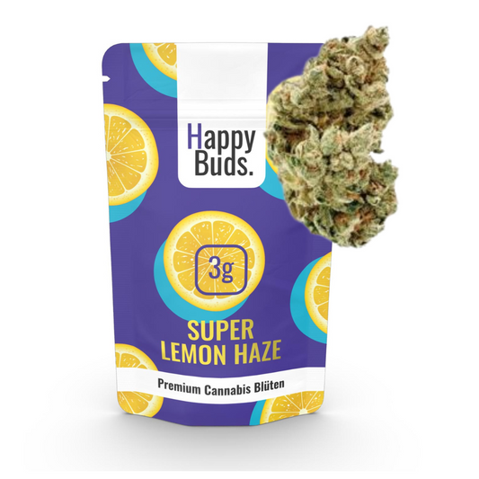 HappyBuds Super Lemon Haze Blüten 20% 3g