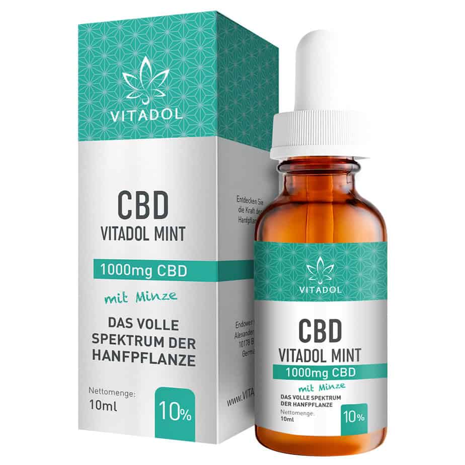 Vitadol Mint Bio CBD Öl 10% 10ml - Cannabiothek
