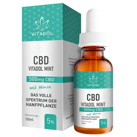 Vitadol Mint Bio CBD Öl  5% 10ml - Cannabiothek
